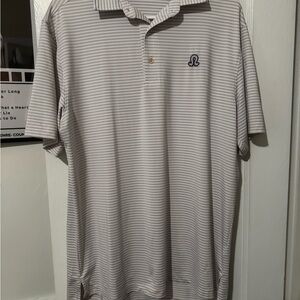 lululemon athletica Men's Polo in Light Gray Stripes